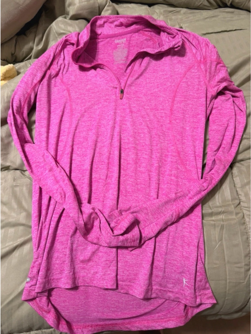 Danskin Women’s Pink Quarter-Zip Pullover Sweater
